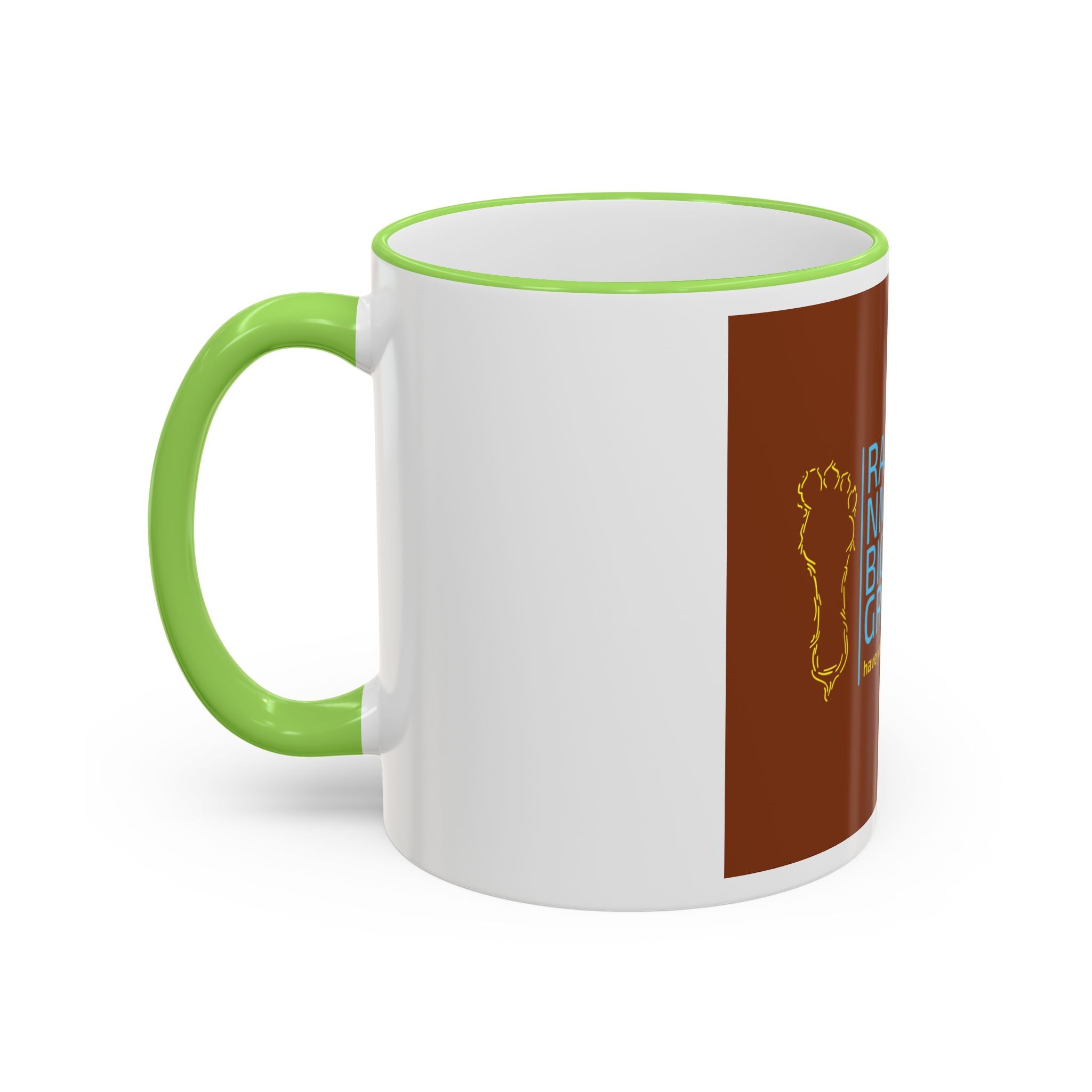 Bigfoot Group Accent Rim Mug — "Ramah NM Bigfoot Group" Coffee Cup (11oz & 15oz)