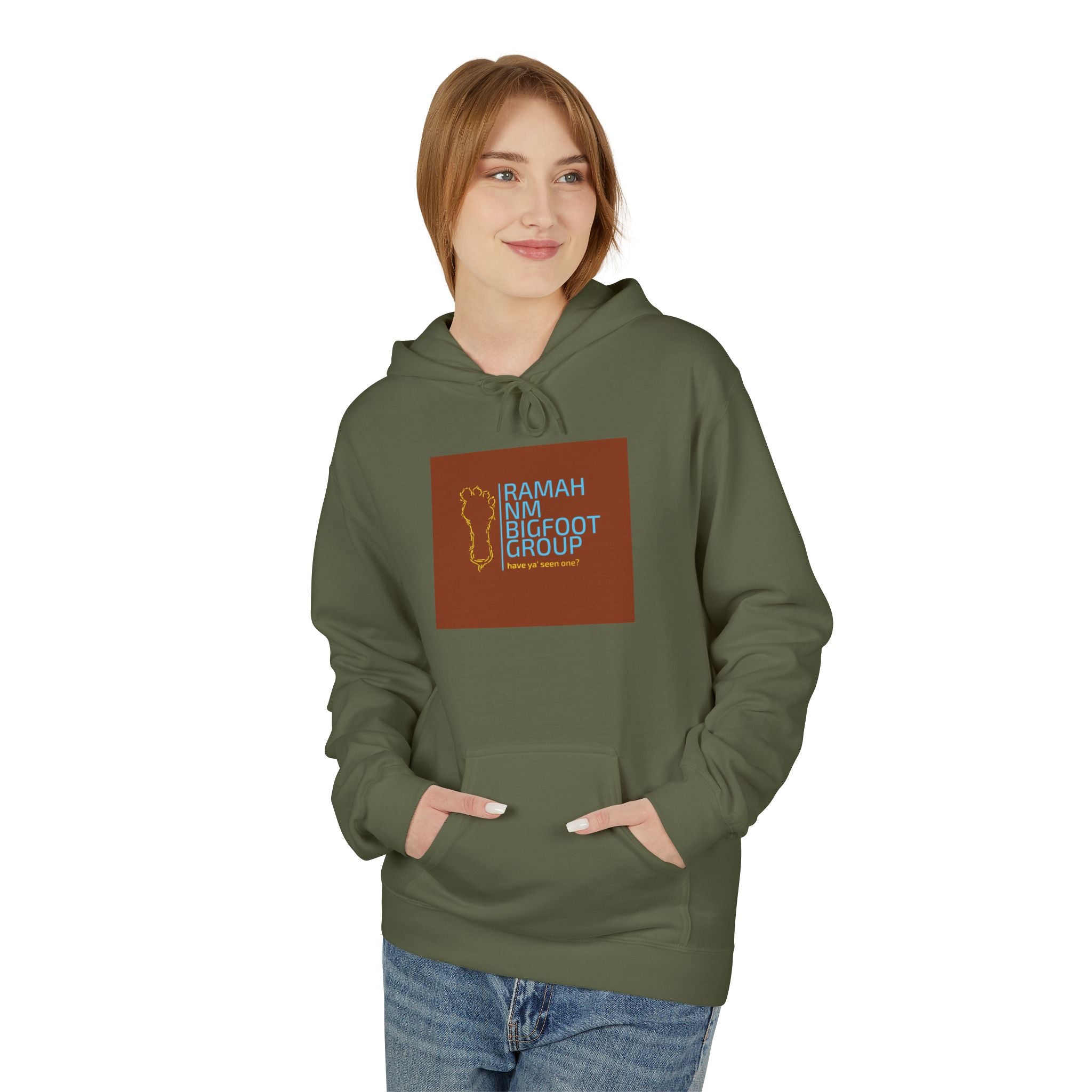Husrah Report Hoodie — Earth-Tone Graphic Pullover