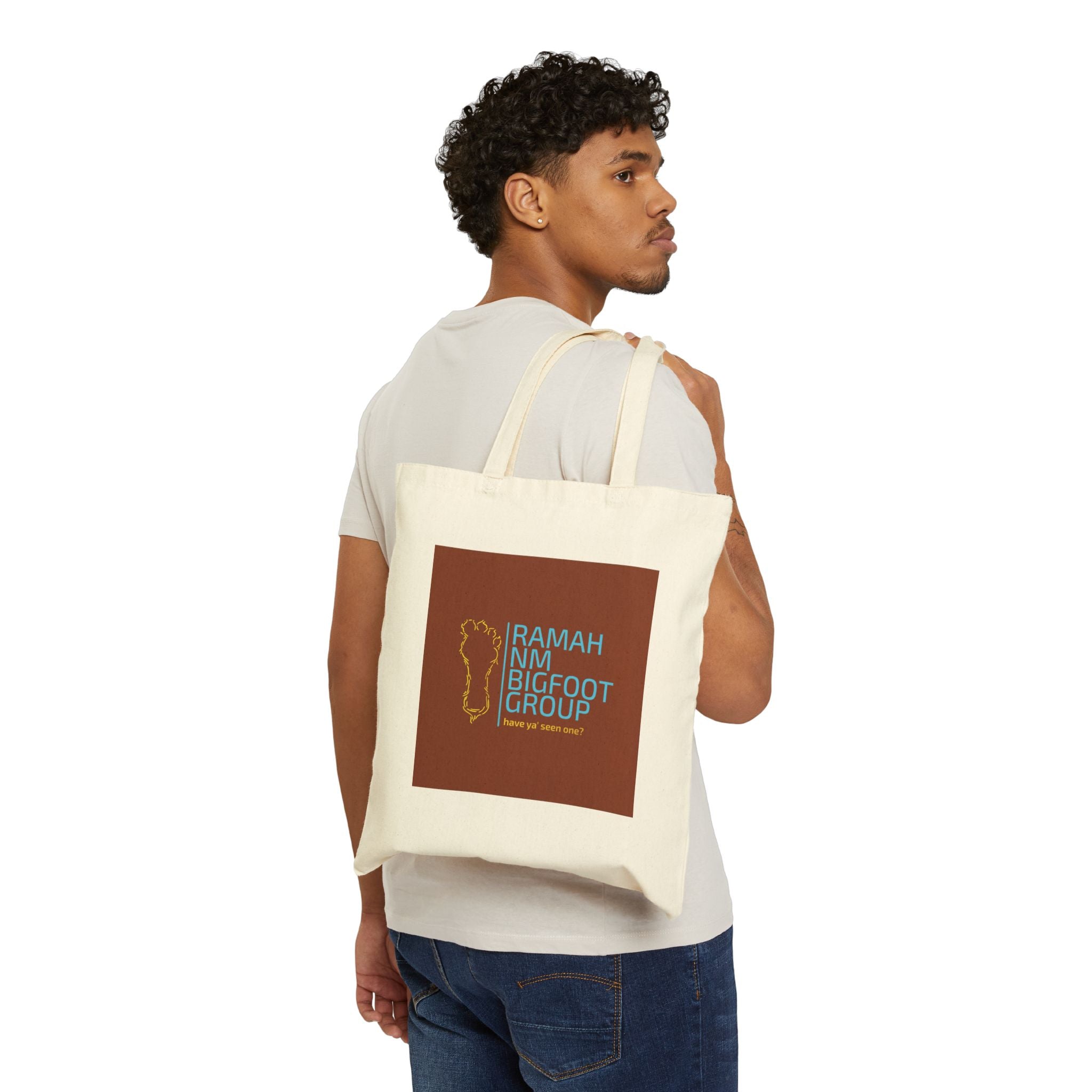 Bigfoot Club Canvas Tote Bag — "Ramah NM Bigfoot Group" Logo Eco Shopper