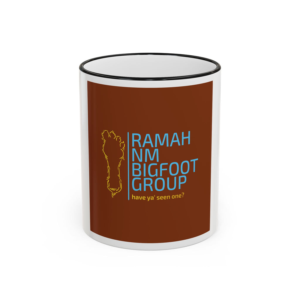 Bigfoot Group Accent Rim Mug — "Ramah NM Bigfoot Group" Coffee Cup (11oz & 15oz)