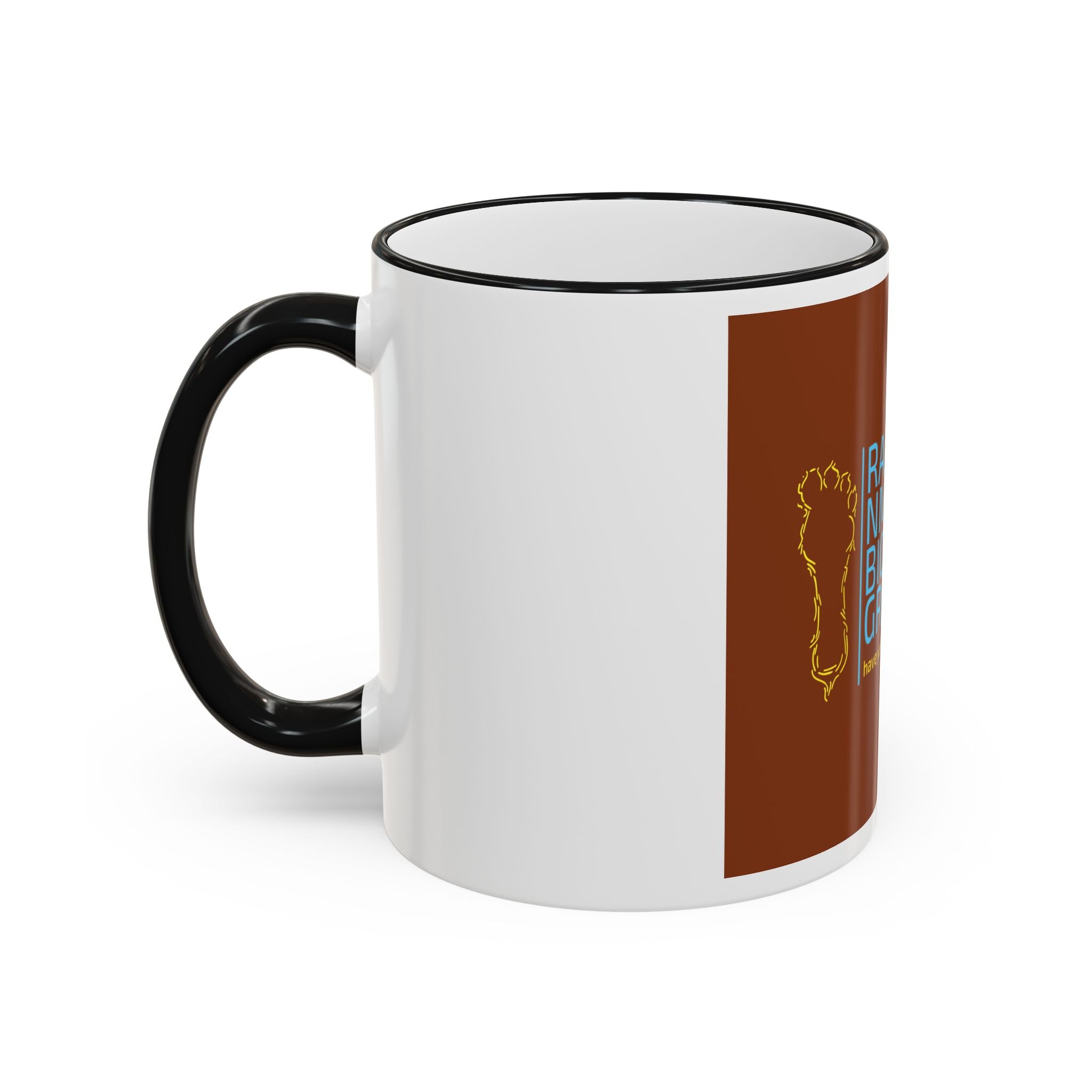 Bigfoot Group Accent Rim Mug — "Ramah NM Bigfoot Group" Coffee Cup (11oz & 15oz)