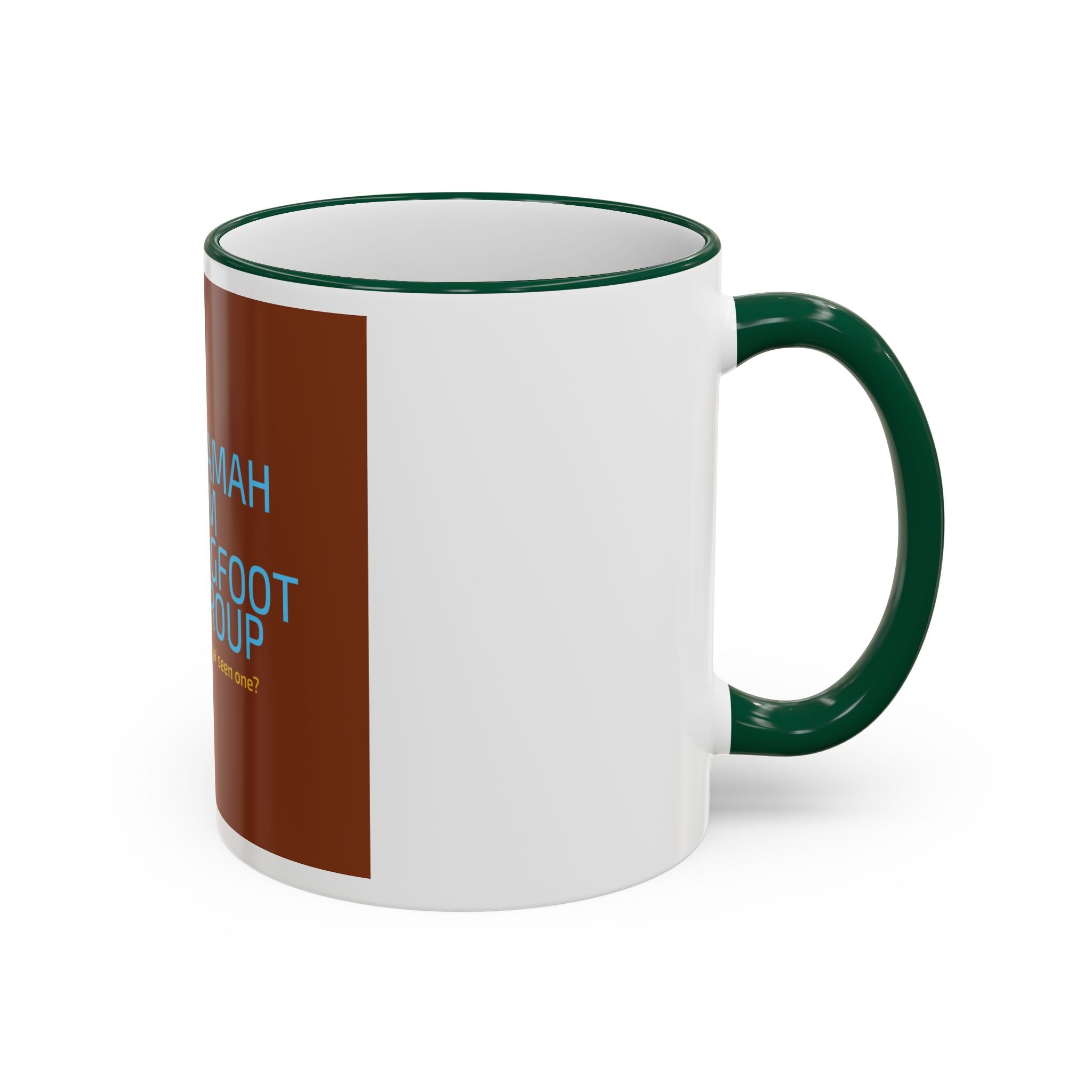 Bigfoot Group Accent Rim Mug — "Ramah NM Bigfoot Group" Coffee Cup (11oz & 15oz)