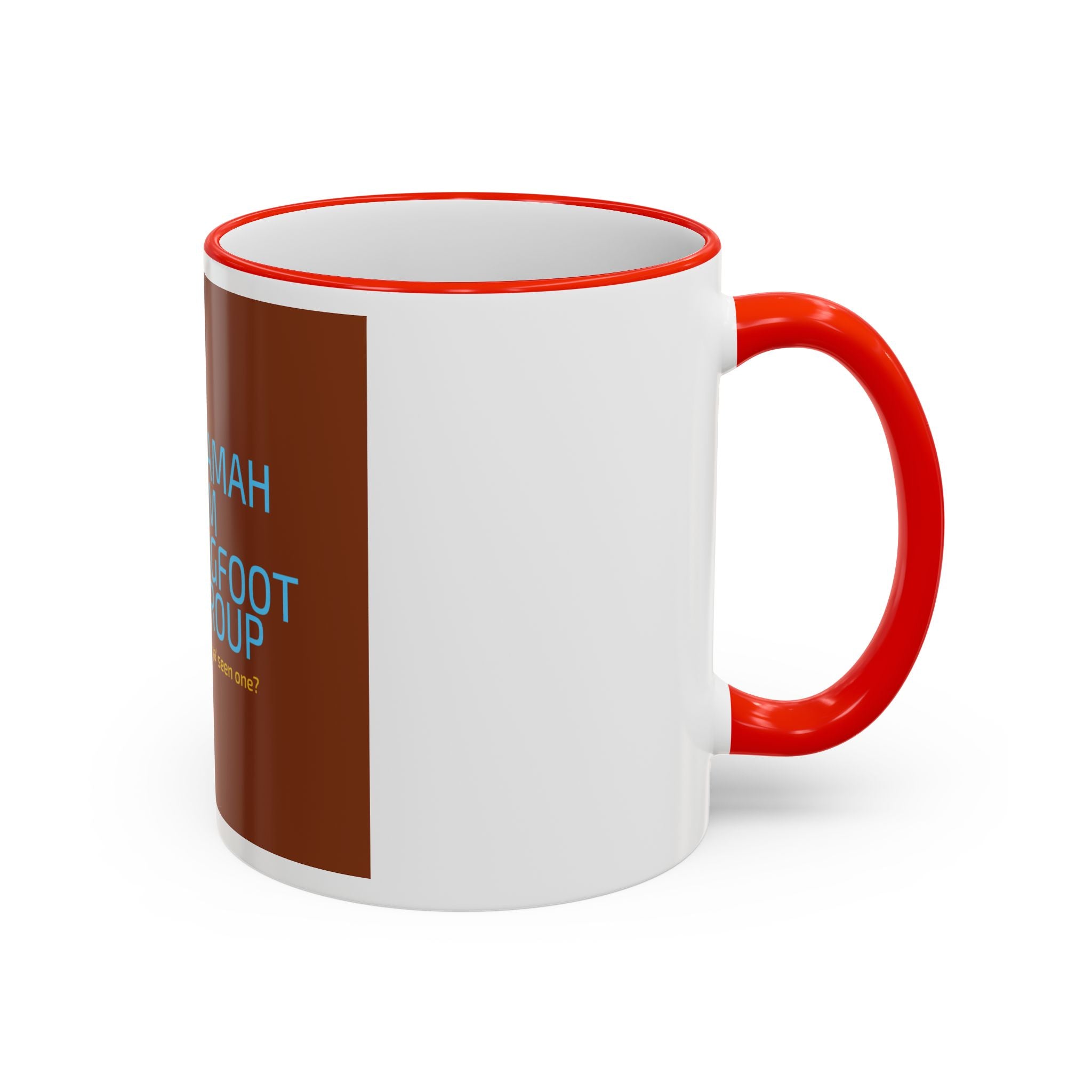 Bigfoot Group Accent Rim Mug — "Ramah NM Bigfoot Group" Coffee Cup (11oz & 15oz)