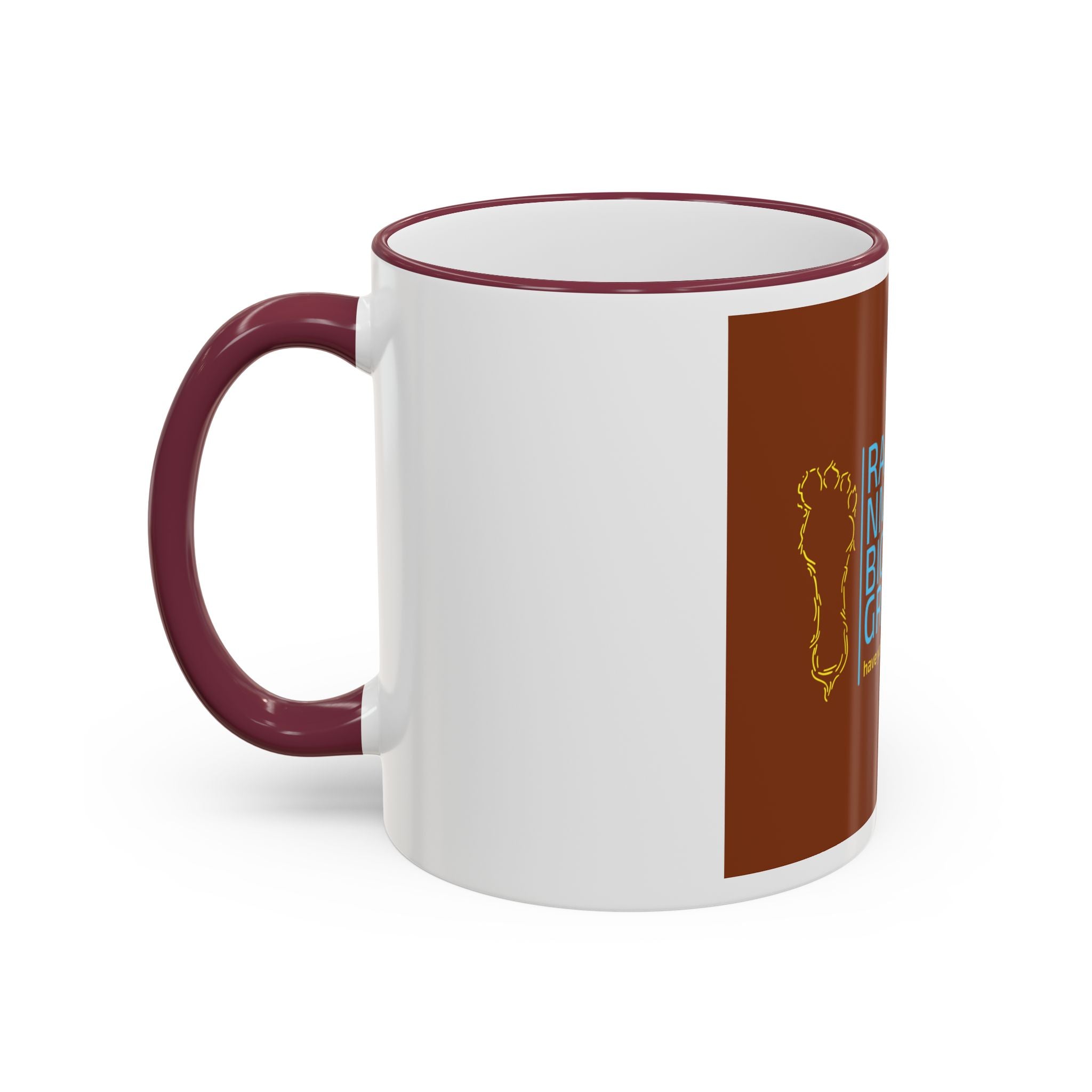 Bigfoot Group Accent Rim Mug — "Ramah NM Bigfoot Group" Coffee Cup (11oz & 15oz)