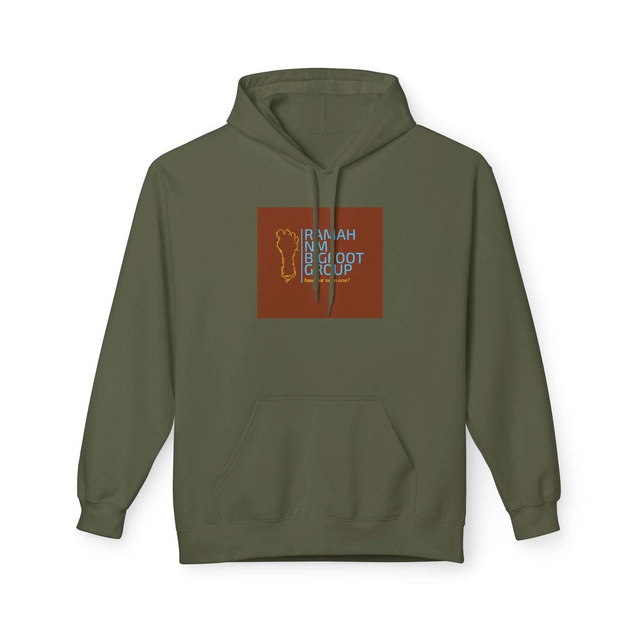 Husrah Report Hoodie — Earth-Tone Graphic Pullover