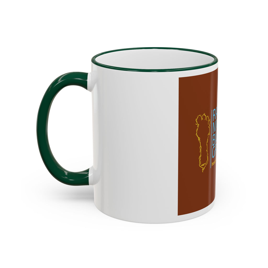 Bigfoot Group Accent Rim Mug — "Ramah NM Bigfoot Group" Coffee Cup (11oz & 15oz)