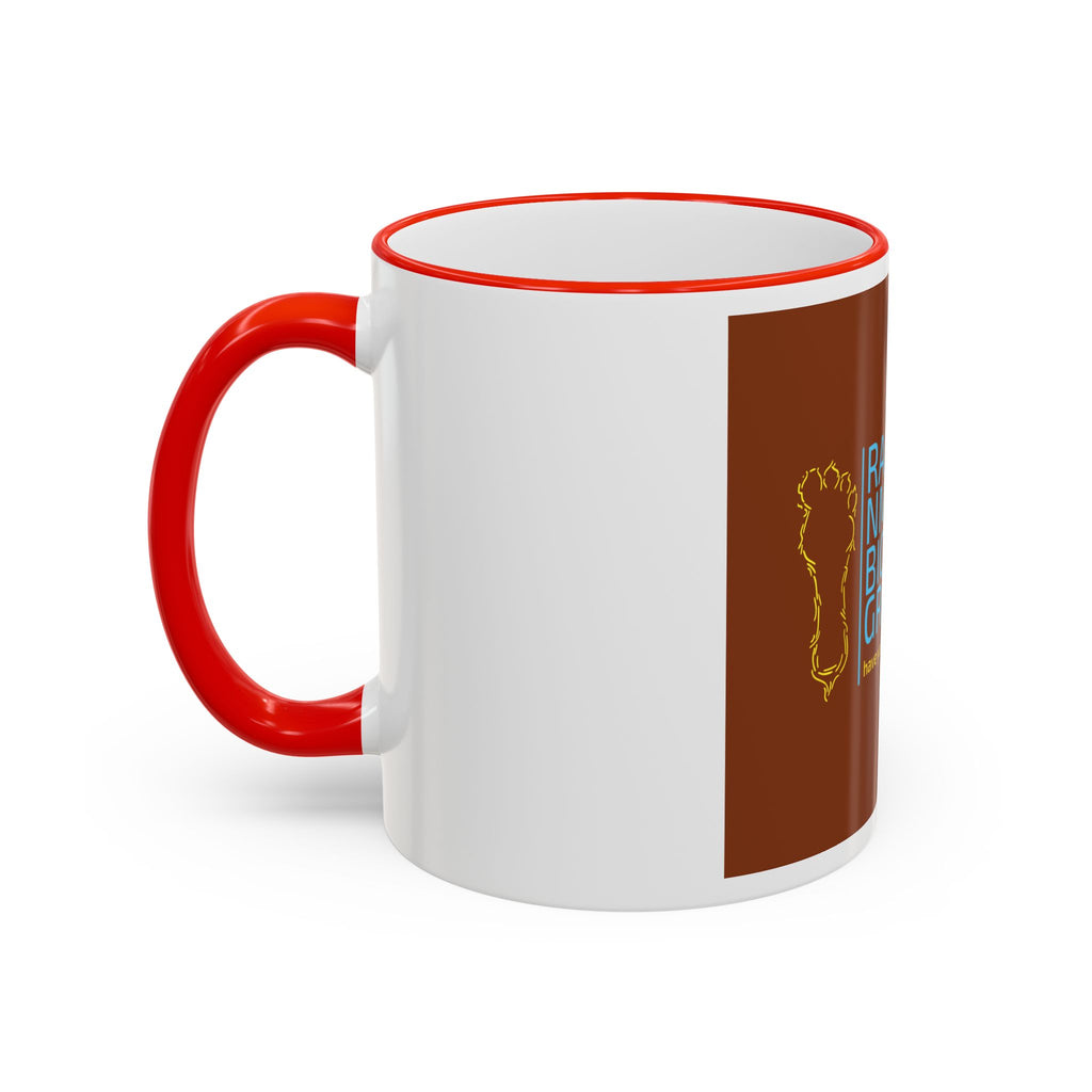 Bigfoot Group Accent Rim Mug — "Ramah NM Bigfoot Group" Coffee Cup (11oz & 15oz)