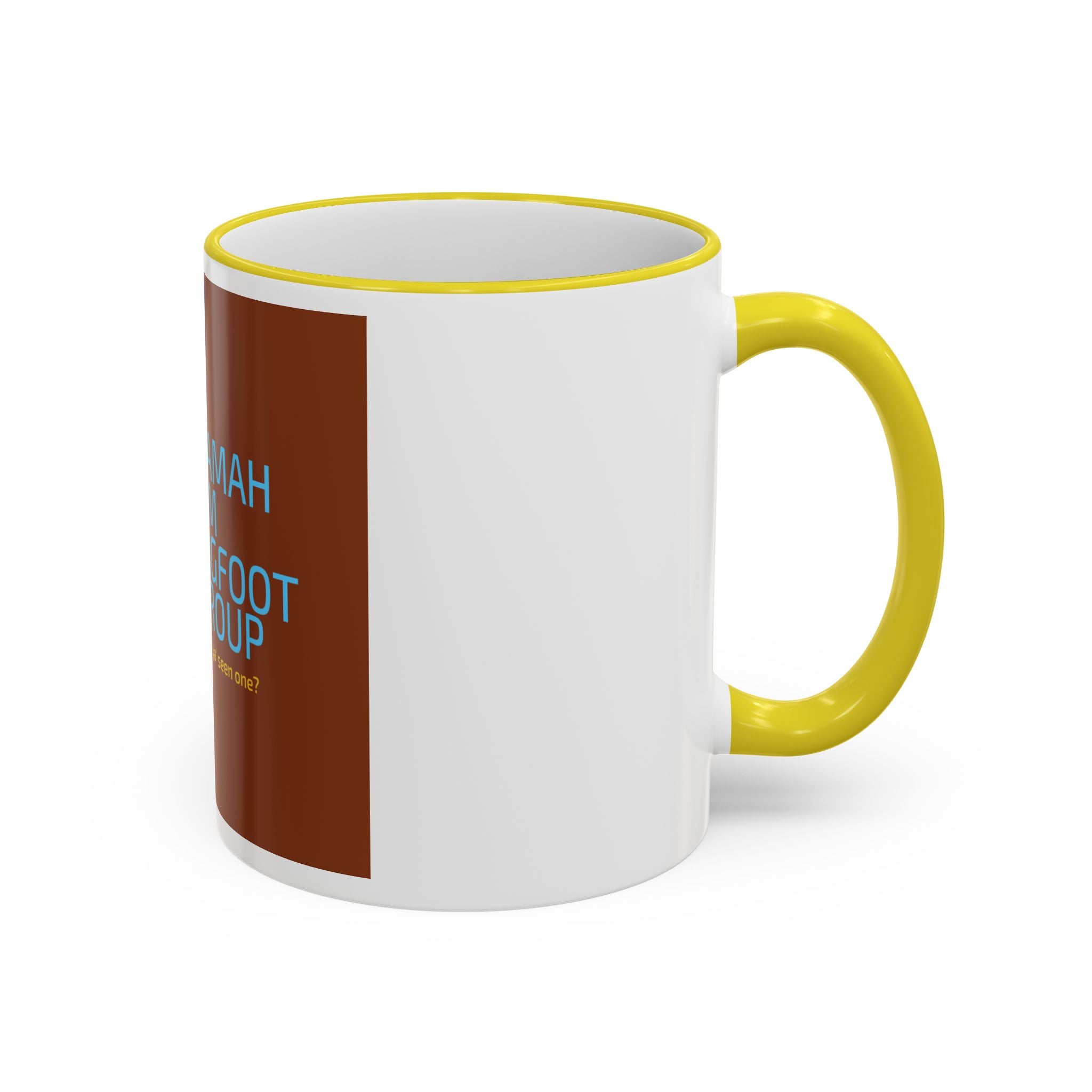 Bigfoot Group Accent Rim Mug — "Ramah NM Bigfoot Group" Coffee Cup (11oz & 15oz)