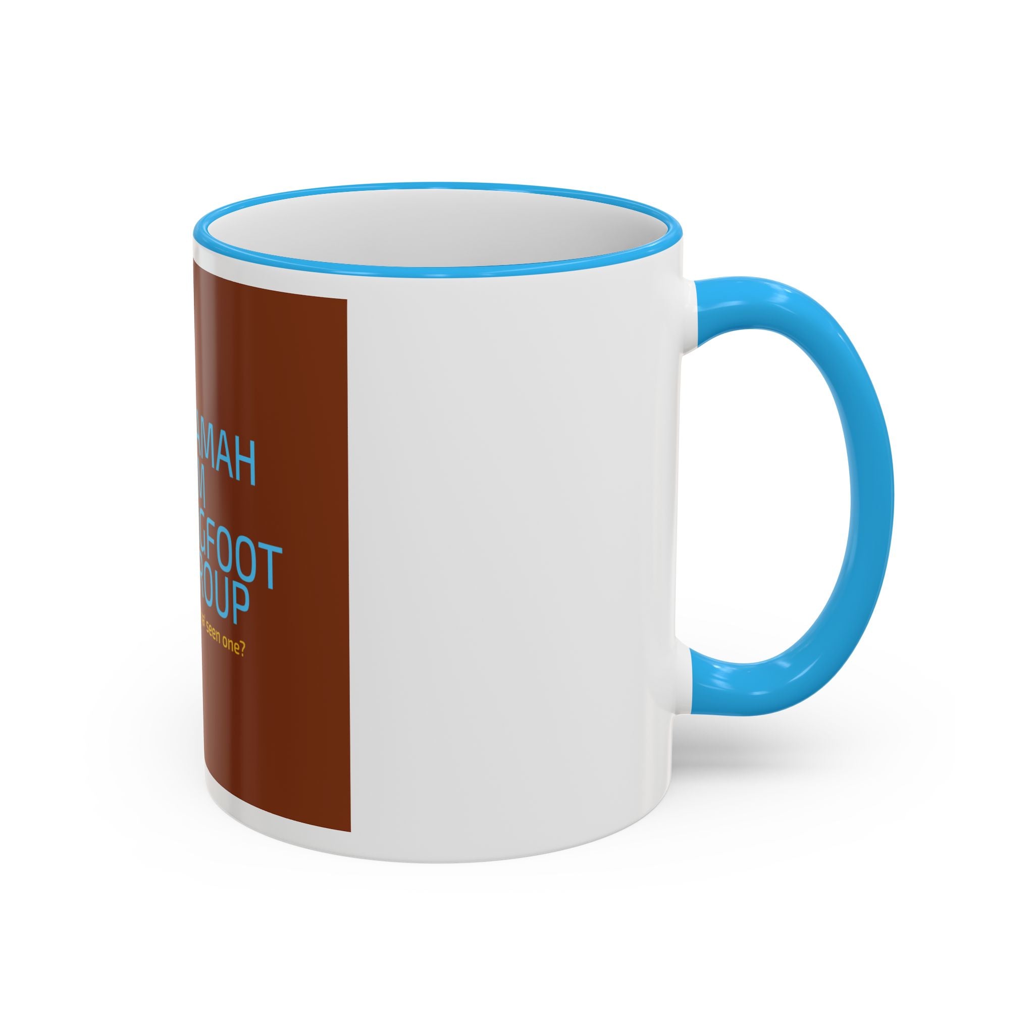 Bigfoot Group Accent Rim Mug — "Ramah NM Bigfoot Group" Coffee Cup (11oz & 15oz)