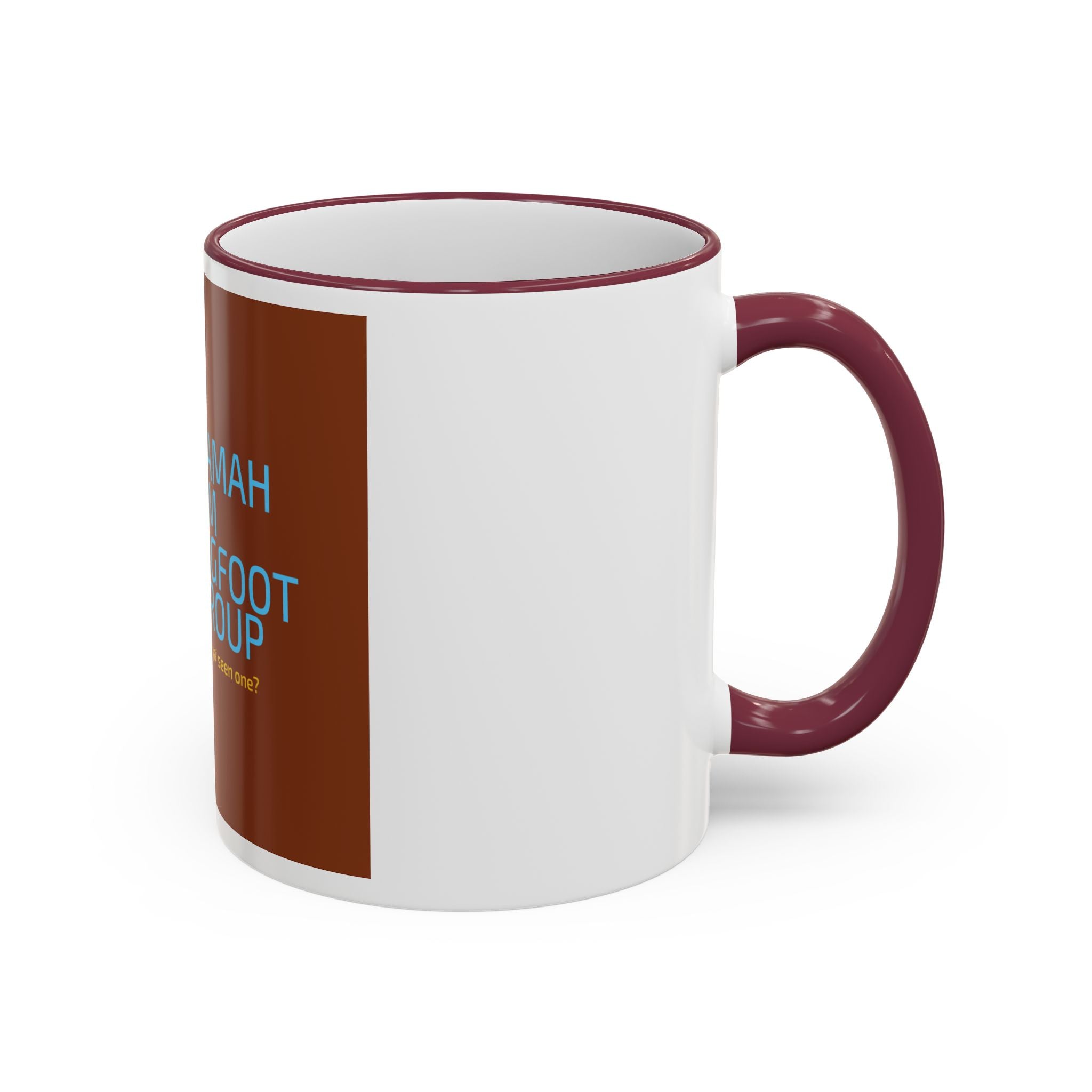 Bigfoot Group Accent Rim Mug — "Ramah NM Bigfoot Group" Coffee Cup (11oz & 15oz)
